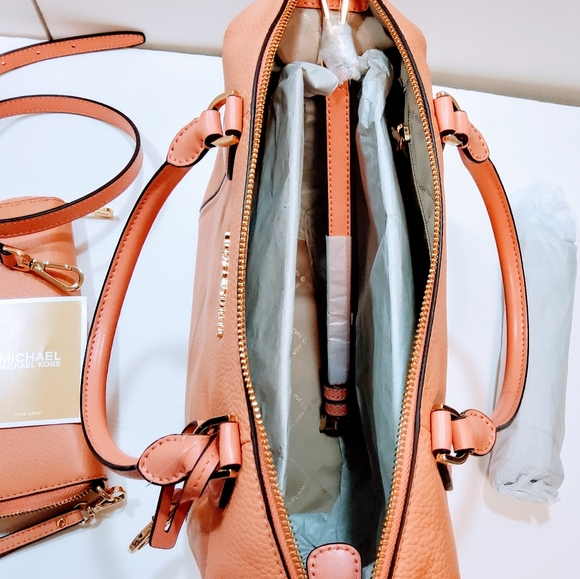 Michael Kors Lenox Peach LG Satchel & Wallet - Picture 8 of 16